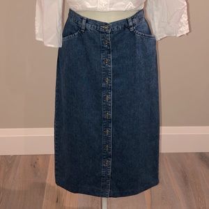 GAP Denim Button-Front Skirt